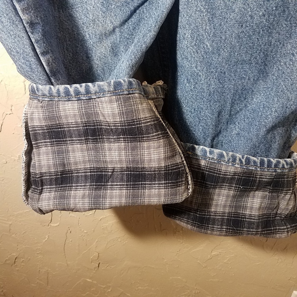 Carhartt Flannel Lined 38x34 Med Wash Blue Jeans - Picture 8 of 8